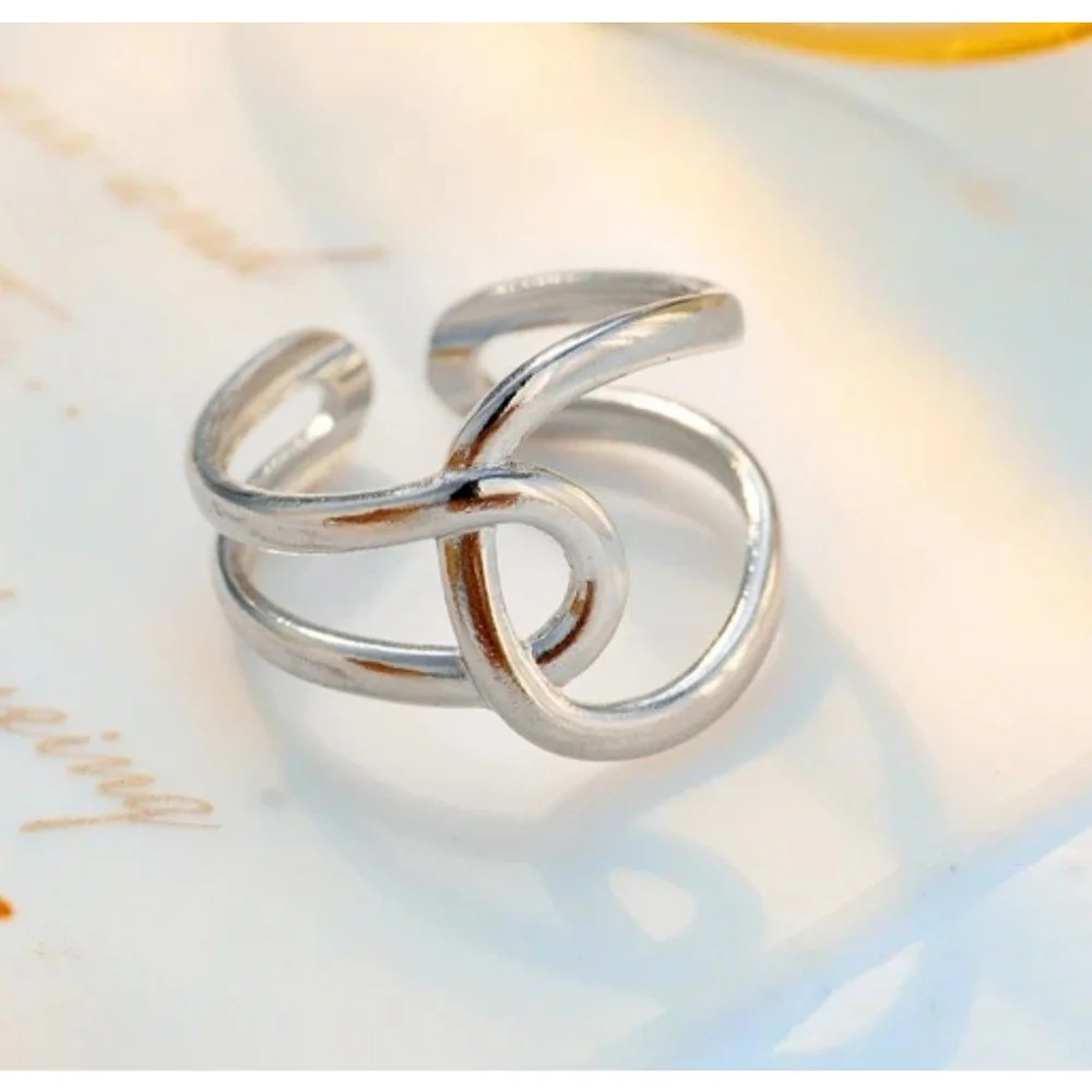 Knot Adjustable Ring |‎ 925 Sterling Silver